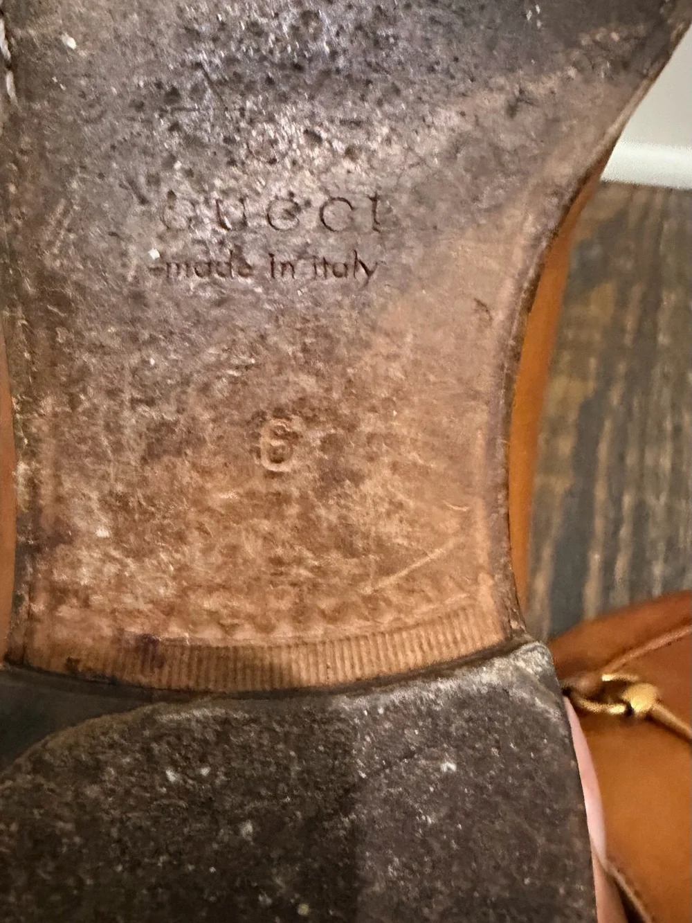 Gucci Jordaan Tan Leather Horsebit Slip-On Loafers